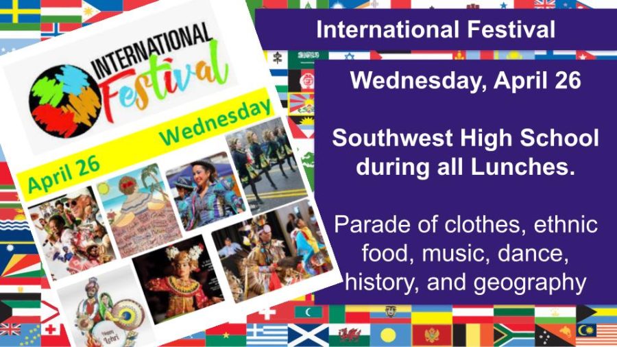 International Club Culture Fest on April 26 to feature a parade of clothes, ethnic food, music, dance, history, and geography in the Commons during all lunches.