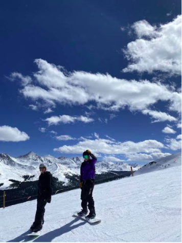 Southwest students on Copper Mountain at the snowboarding nationals. 